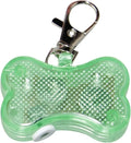 Pet LED bone luminous pendant attached to collar with blue light glowing