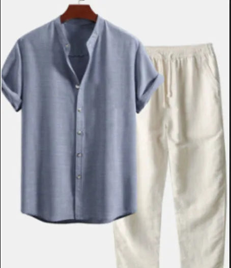 Men's green floral printed slim fit polyester shirt in a cardigan style.