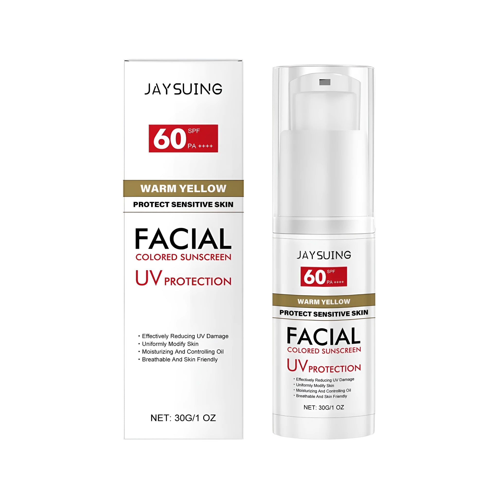 30g tube of lightweight facial sunscreen with hyaluronic acid and Centella extract