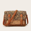 Women's printed PU crossbody bag with one-shoulder design and large capacity