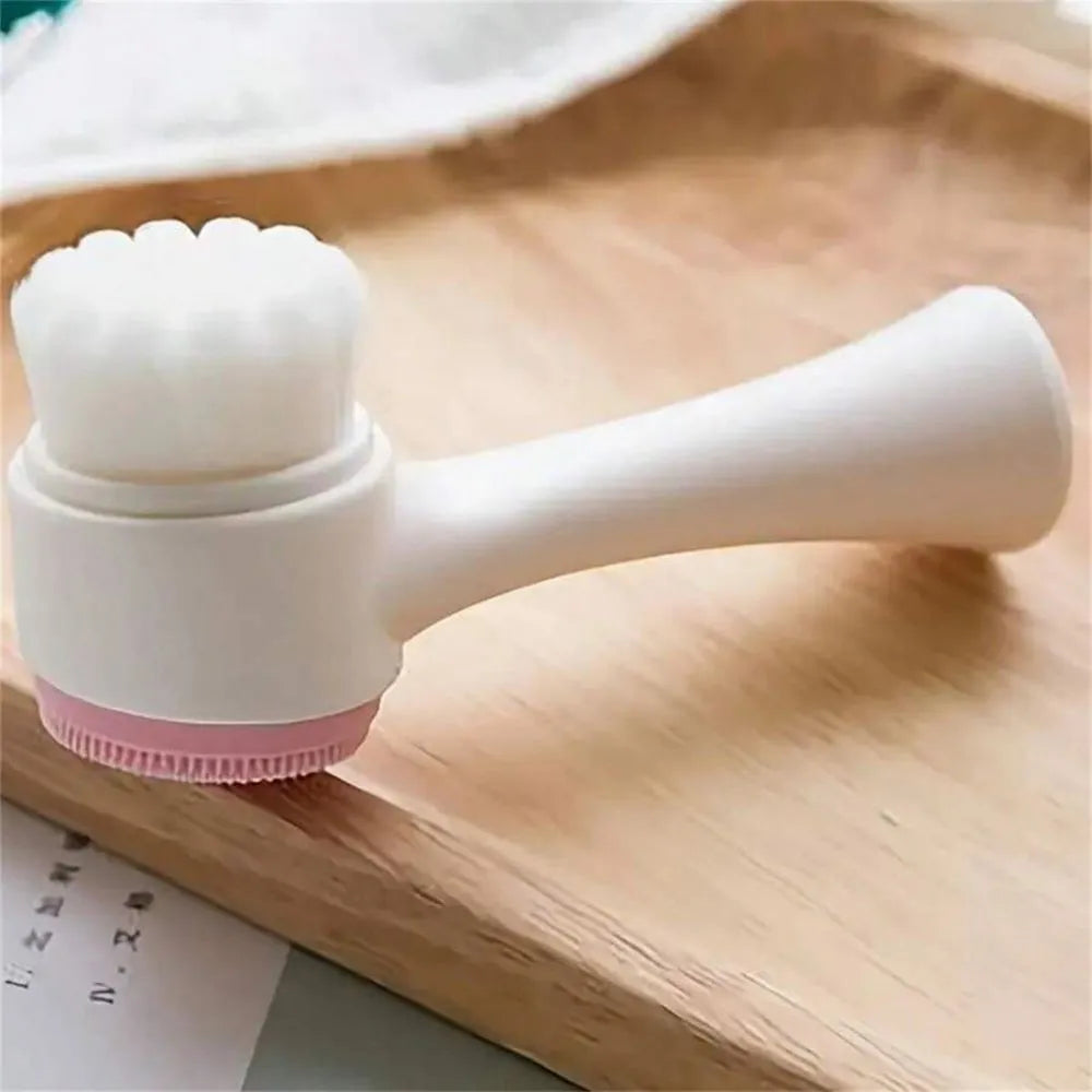Blue pet paw brush with nylon bristles for grooming dogs and cats