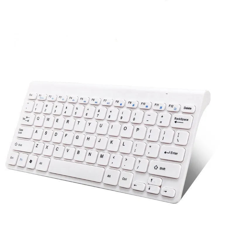 Black or white wireless keyboard and mouse set with compact 78-key layout