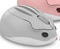 Hamster Bluetooth wireless mute mouse in yellow, pink, or gray colour showing compact 105x73x41mm size