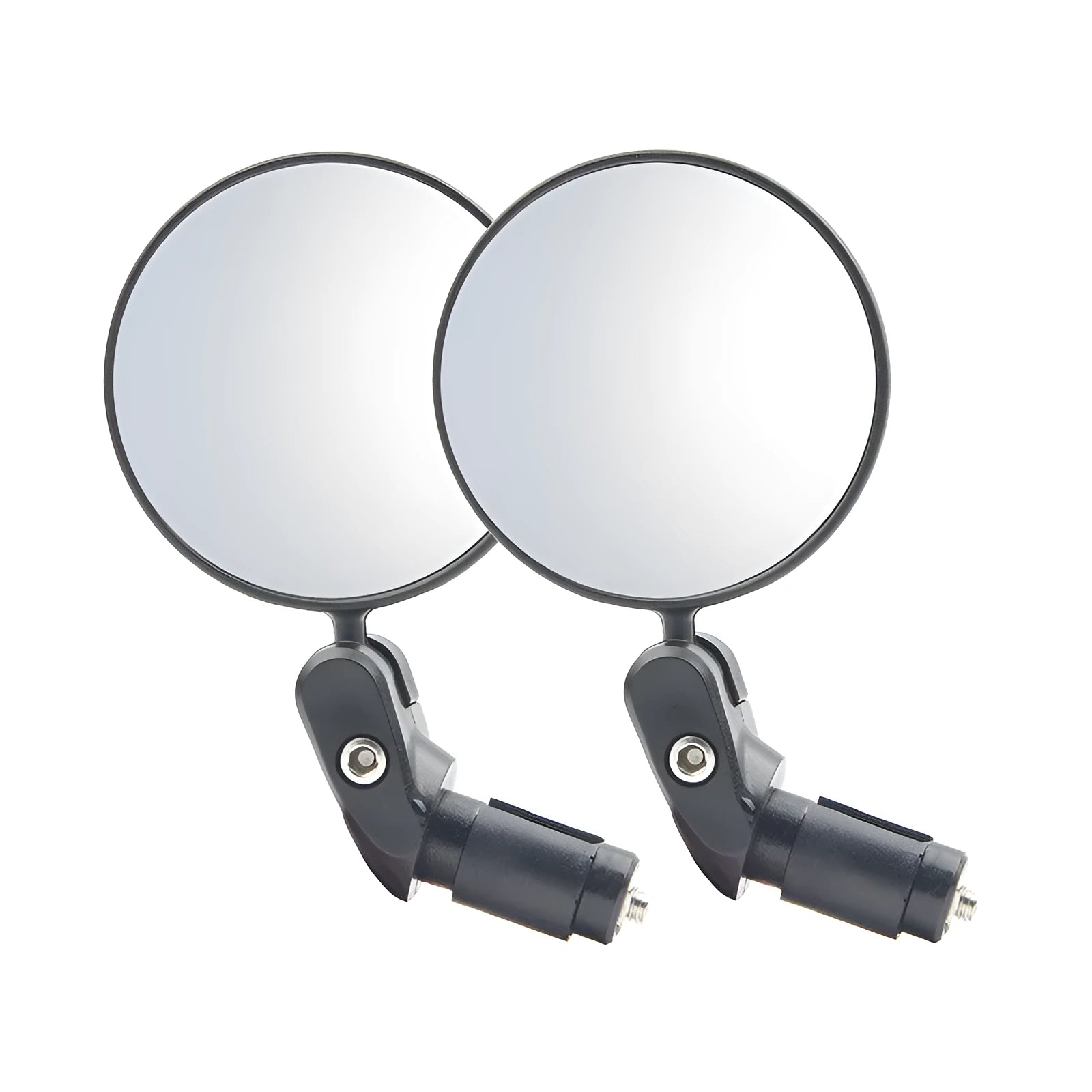 Black convex rearview mirror for vehicles showing 7cm diameter lens and adjustable mount.