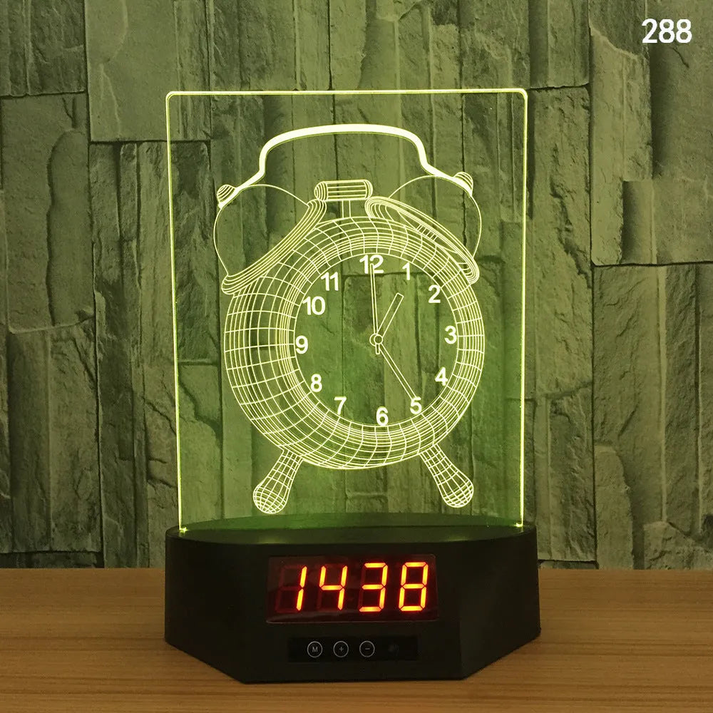 3D glowing dolphin shaped LED table lamp with remote control on a bedside table.