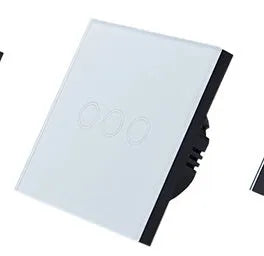 Touch switch with tempered glass panel for low power lighting control