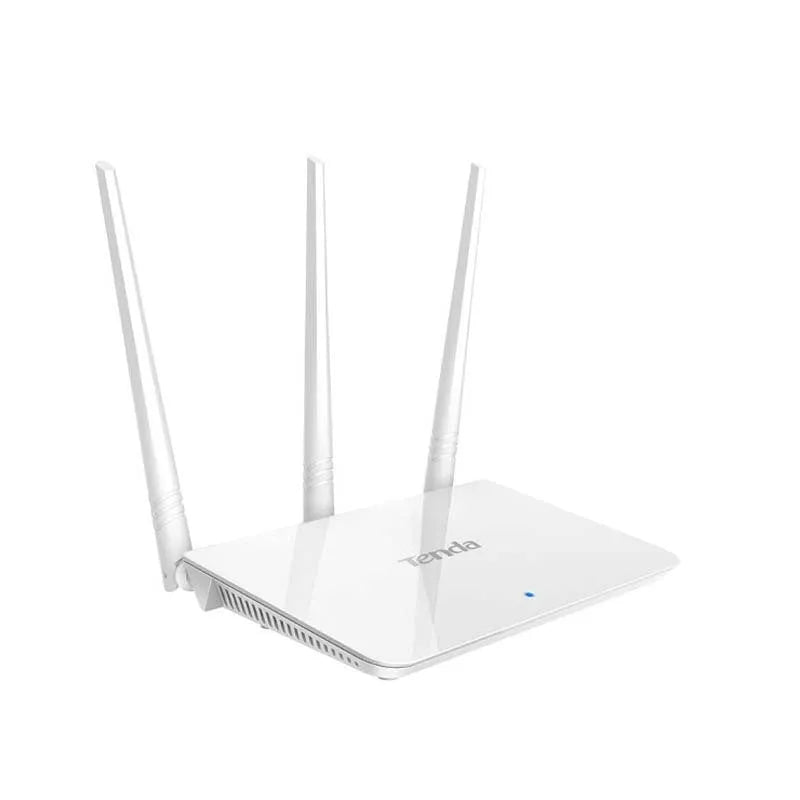 White dual-band wireless router with US plug for 2.4G and 5G broadband networks