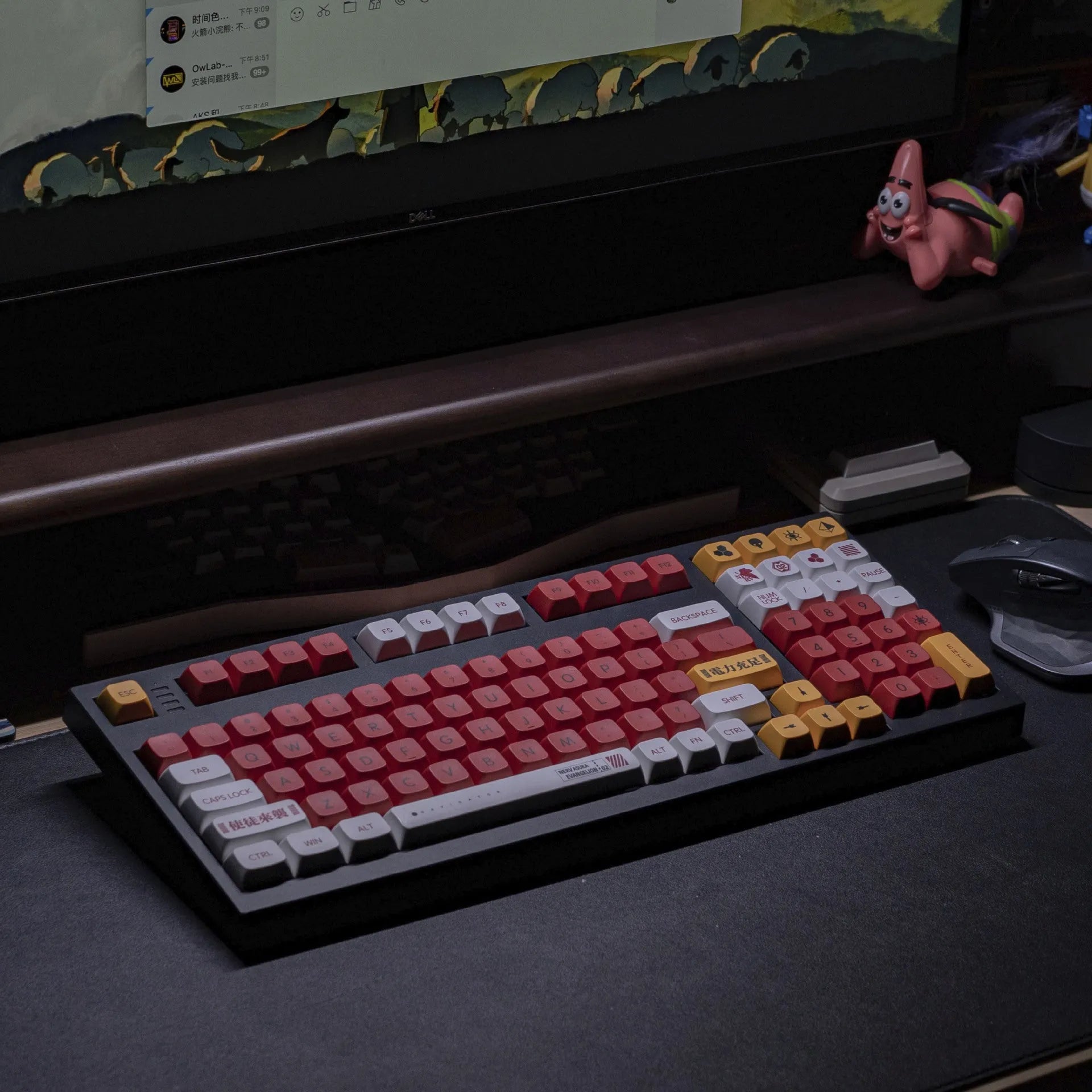 138-piece PBT sublimation keycap set for mechanical keyboards in boy and girl matching colours