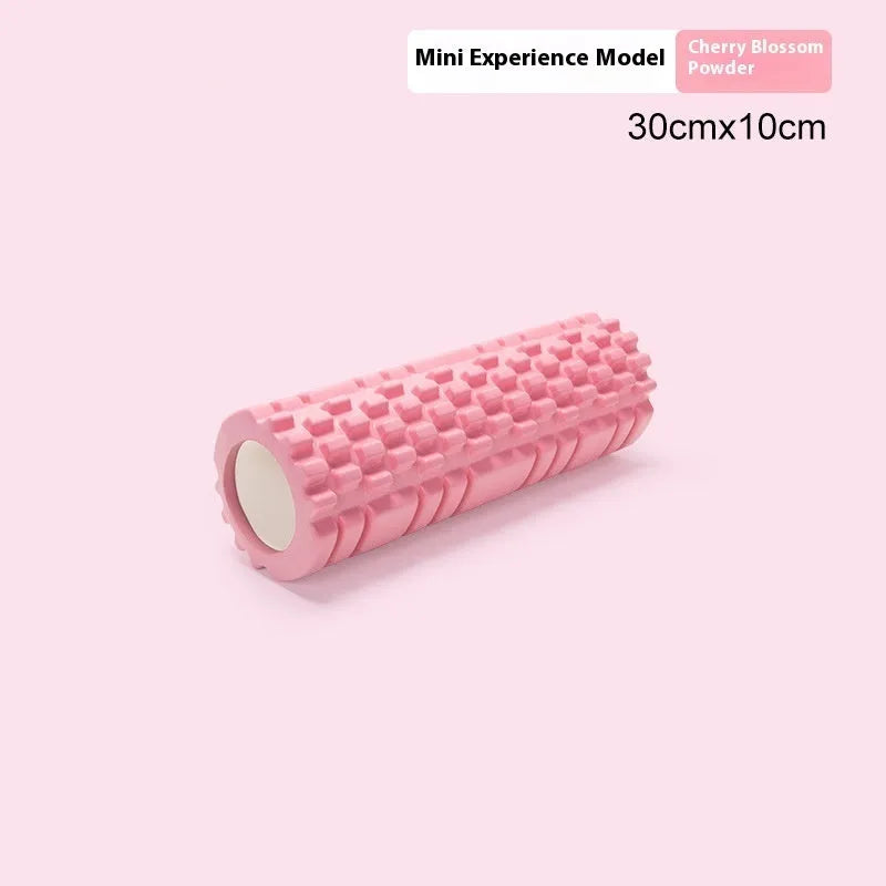 EVA foam roller for fitness in multiple colours and sizes including black, grey, pink, and blue