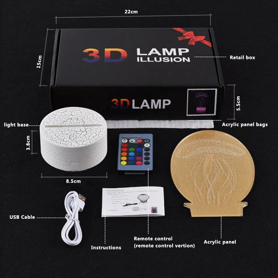 Cartoon aeroplane-shaped LED night light with acrylic shade and touch switch control