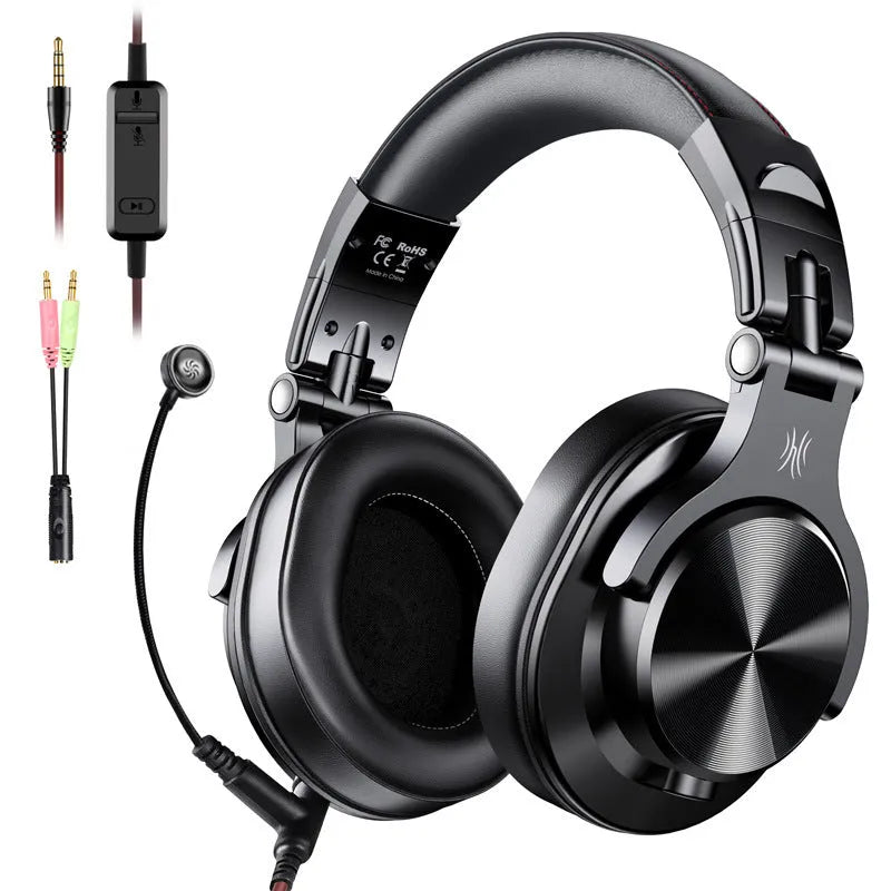 OneOdio over-ear headphones with 40mm speakers in black or red colour options