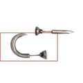 S925 sterling silver nail-shaped stud earrings on a plain background, showing straight and curved style options.