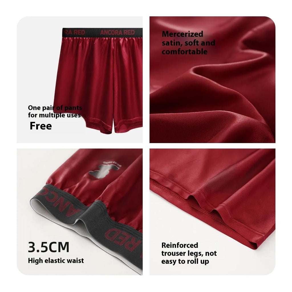 Solid colour men's boxer briefs in polyester knit fabric showing mid waist design