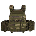 Men's camouflage tactical vest in polyester fabric for outdoor wear-resistant use