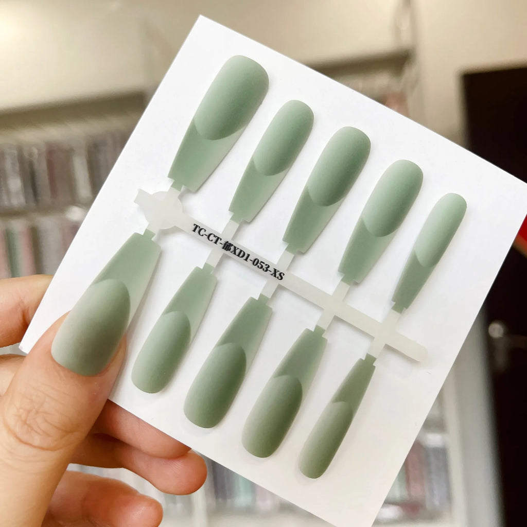 40PCS space French manicure nail stickers in retro Chinese style with ultra-thin seamless finish