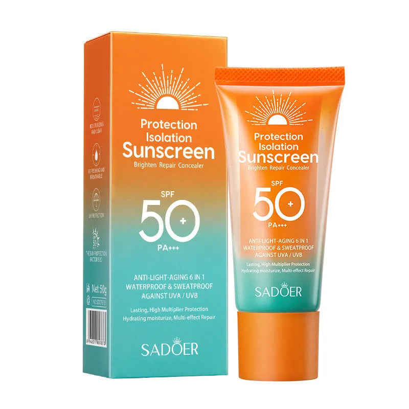 Double tube multi-effect sunscreen and makeup primer 50g special purpose cosmetic