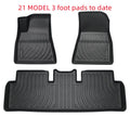 Rubber floor mat with TPE footrest for Tesla car interior