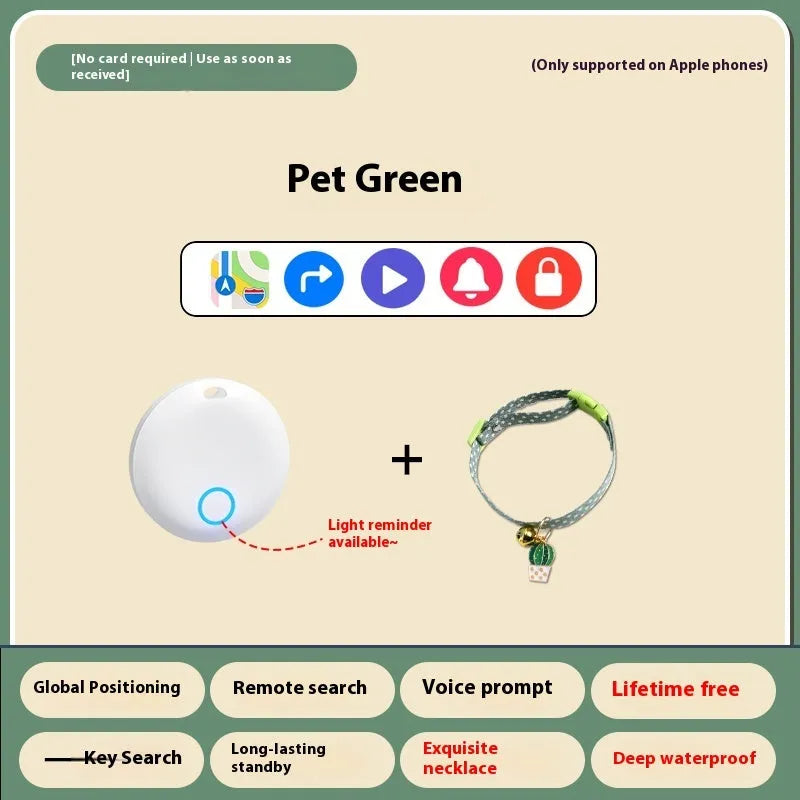 GPS pet tracking device attached to a dog collar for anti-loss location.
