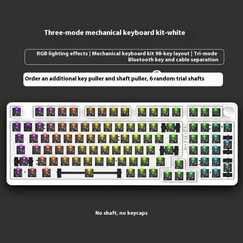 98-key wireless Bluetooth mechanical keyboard with multiple colour theme options