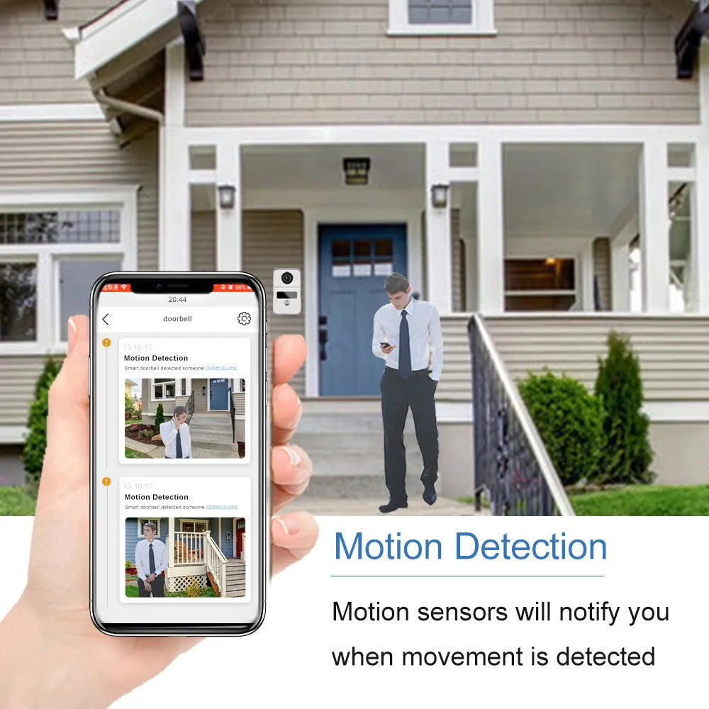 10-inch video intercom doorbell system with outdoor camera and indoor display unit