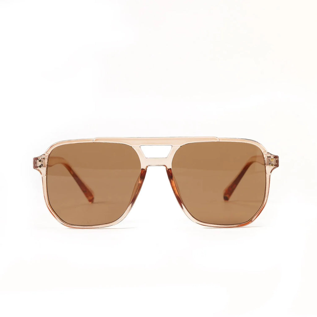 Square double beam full frame sunglasses for women with UV400 protection in various colour options.