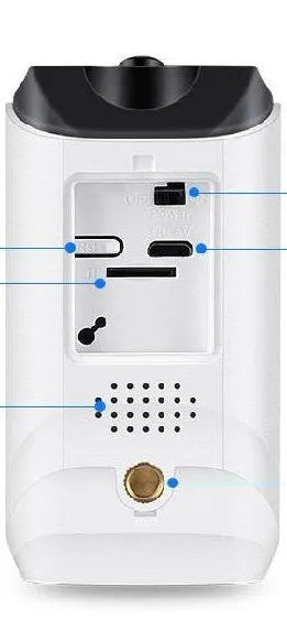 Solar powered wireless surveillance camera with PIR motion detection and 1080P lens