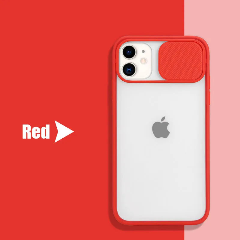 Frosted matte silicone iPhone case in multiple colours showing camera lens protection cut-out