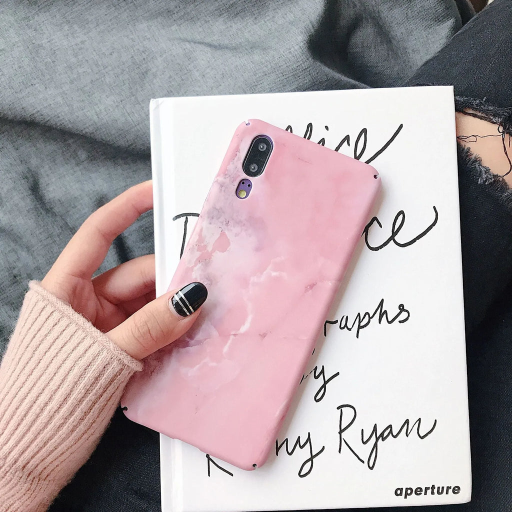 Painted pure colour hard PC phone case for Huawei and Honor in black