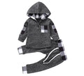 Baby long sleeve plaid sweater set in soft cotton blend, Grey option, sizes 70-110cm