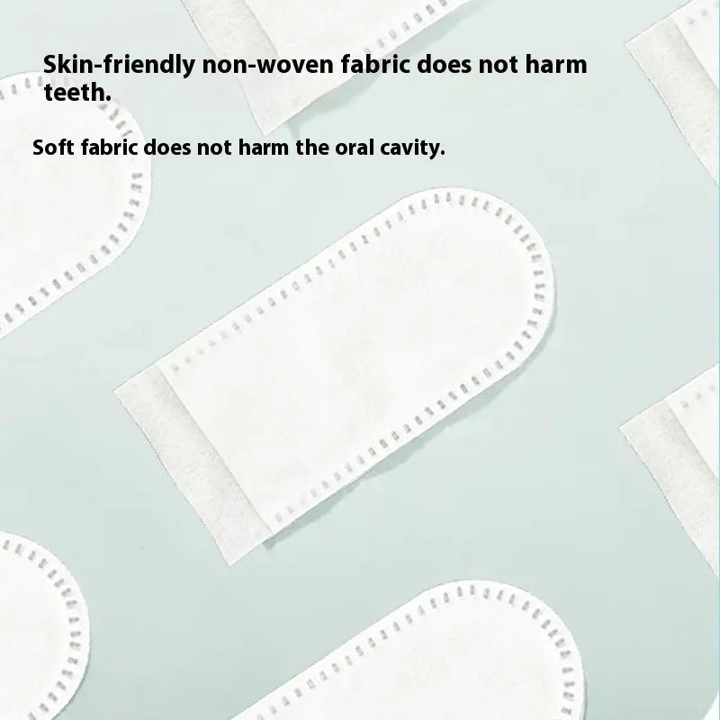 Pack of 50 white non-woven fabric pet dental cleaning finger stalls
