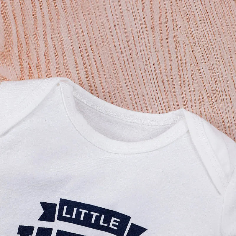 Baby letter print zipper three-piece suit in autumn colours, including coat and trousers, sizes 6M-24M