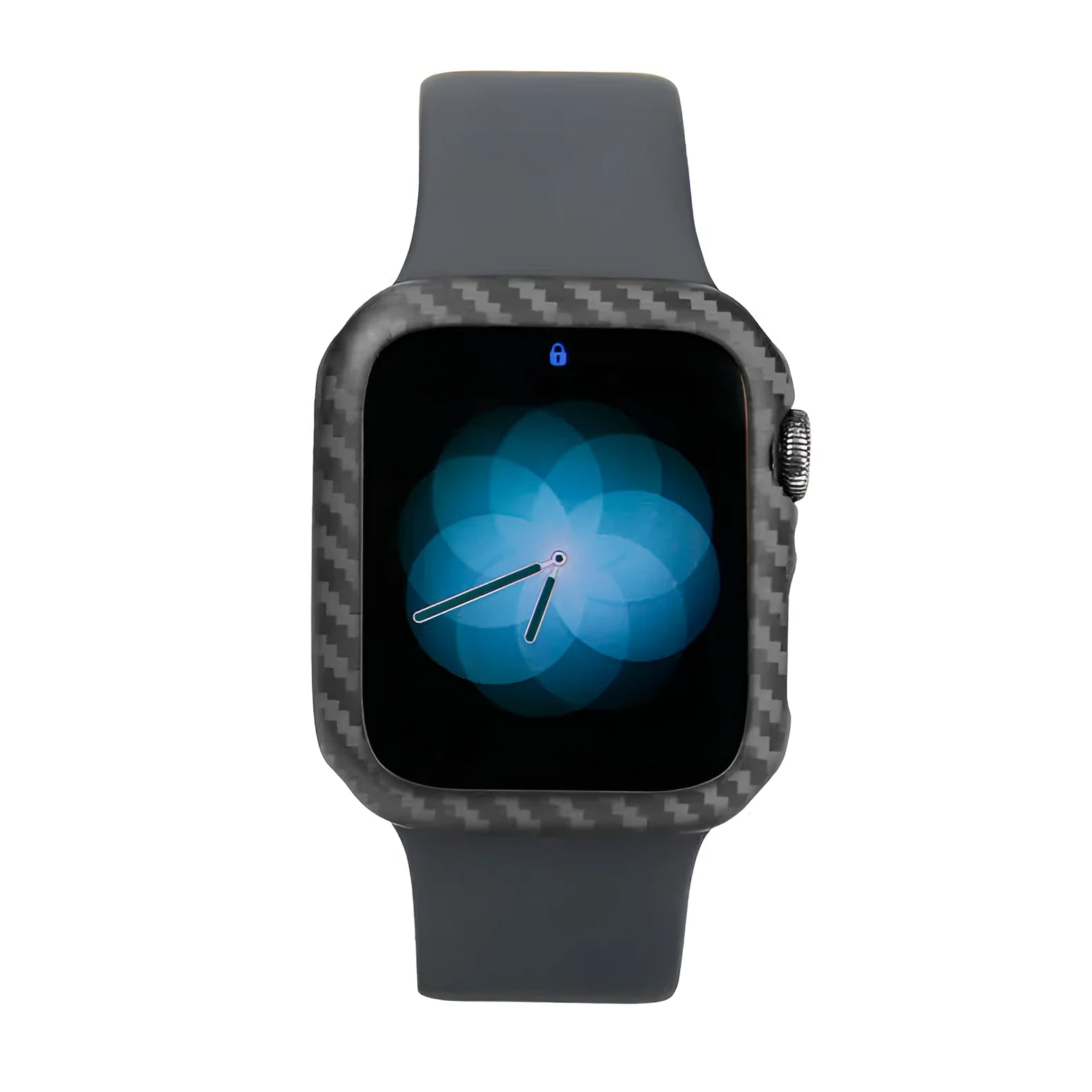 44mm Apple Watch 4 half wrap leather case in bright black and matt black options
