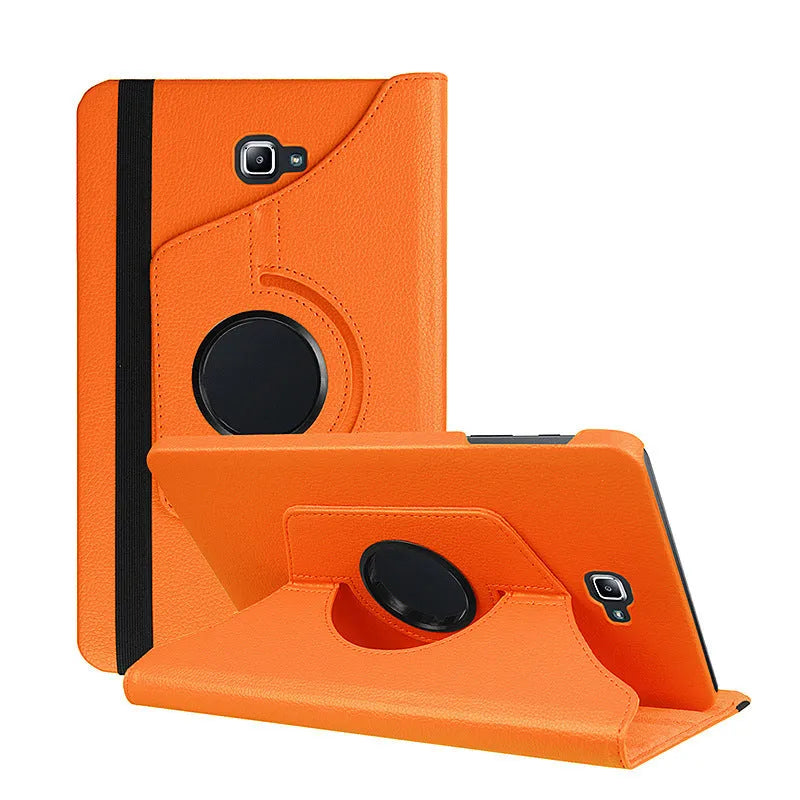iPad 1 rotating leather protective case in clamshell design with litchi grain texture