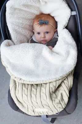 Baby stroller sleeping bag with envelope design in multiple colours showing lamb cashmere lining