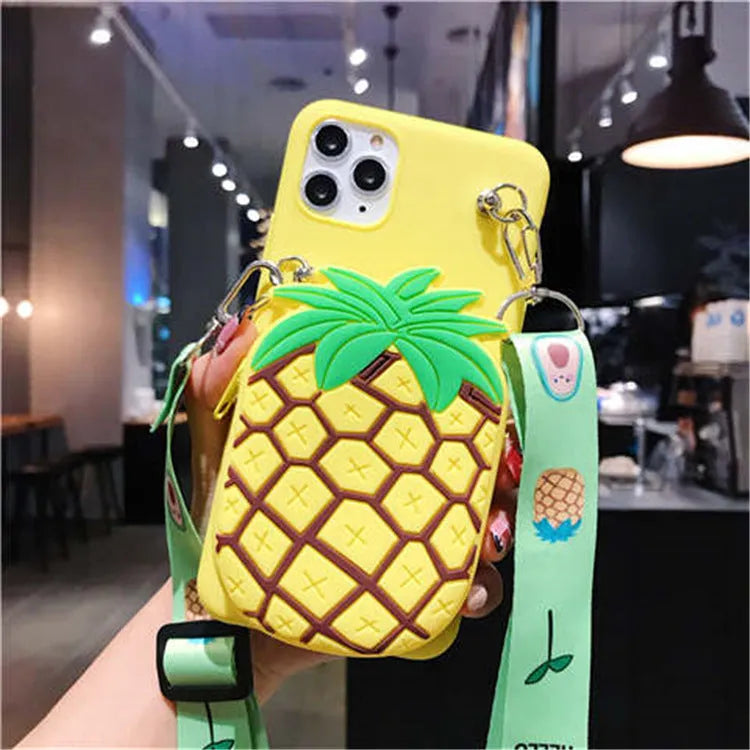 Cartoon silicone wallet case with camouflage pattern in various colours for Huawei Mate and P series phones