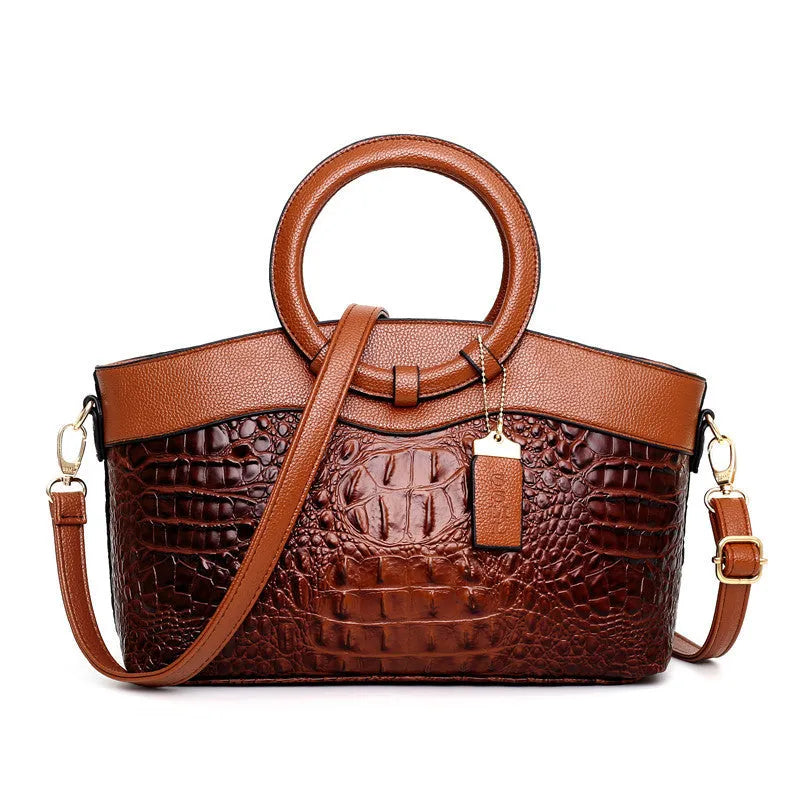 Fabric ladies shoulder handbag with zipper compartments in multiple colour options