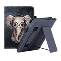 Kindle Paperwhite 5 calf leather case with wrist splint bracket in black