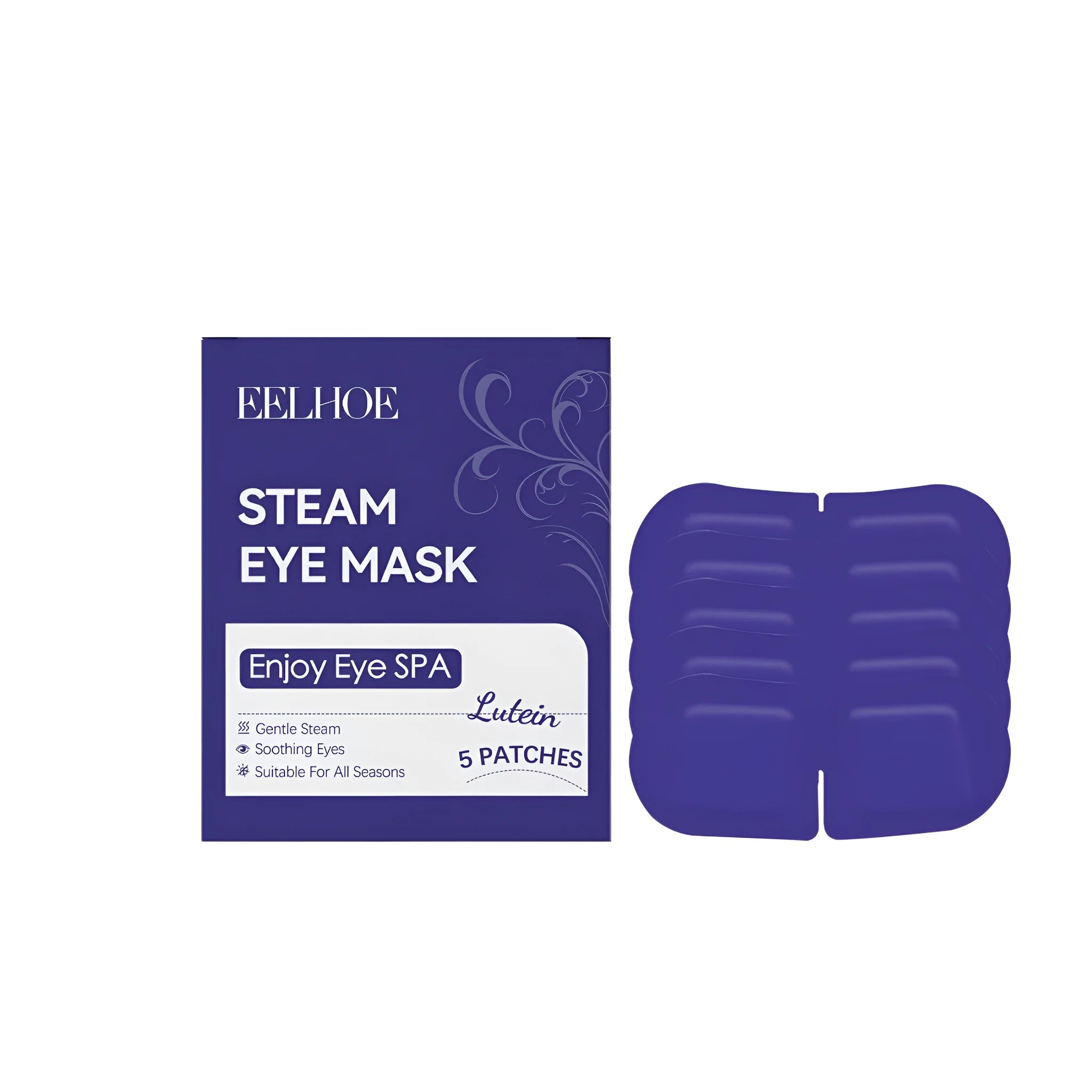 Five lutein steam eye patches with carbon powder and iron powder ingredients