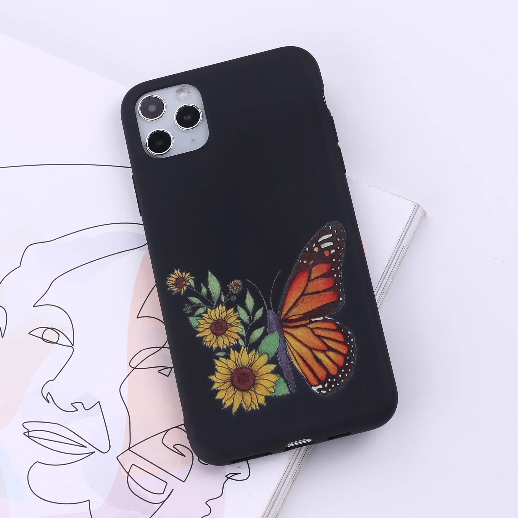 TPU mobile phone back cover case for iPhone in painted European and American style design