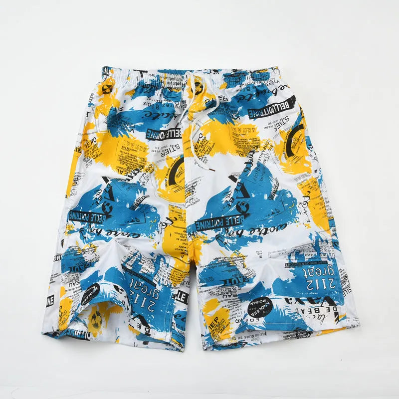Men's floral print swimming trunks in multiple colour variations for pool and beach wear