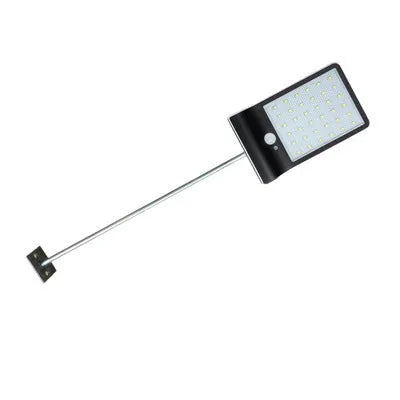 Black and white outdoor solar-powered garden light with IP65 waterproof rating for courtyards and balconies.