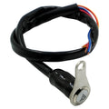 Stainless steel motorcycle double flash switch with black finish and light ring