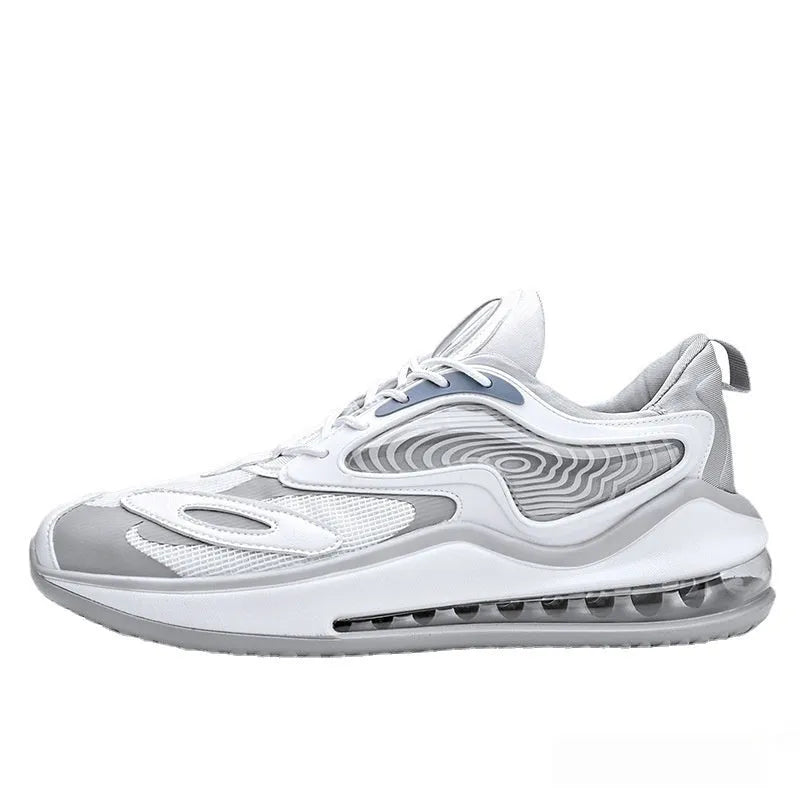 Men's height-increasing casual shoes with air cushion sole in Space Black and Space White colours.