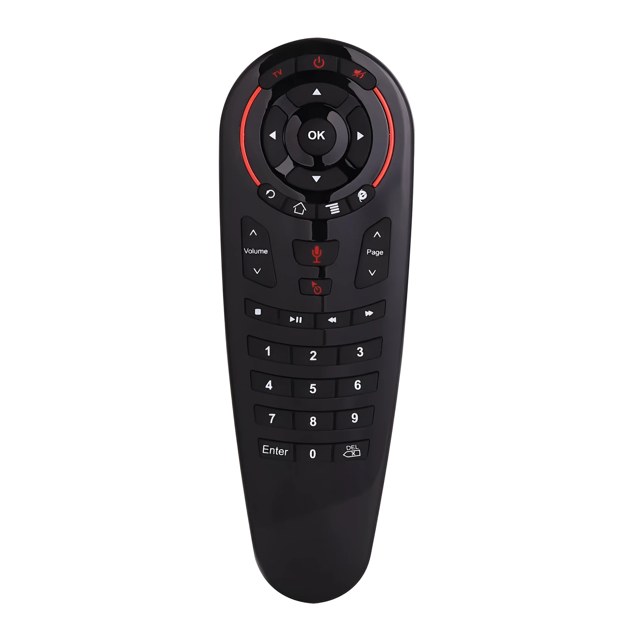 G30 Air Mouse wireless keyboard remote control with Nano USB receiver on a table