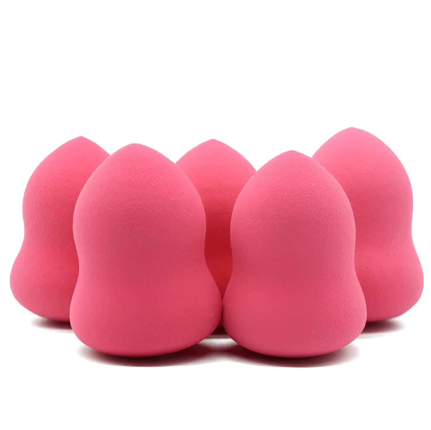 Pink makeup foundation sponge with soft texture for liquid and powder application