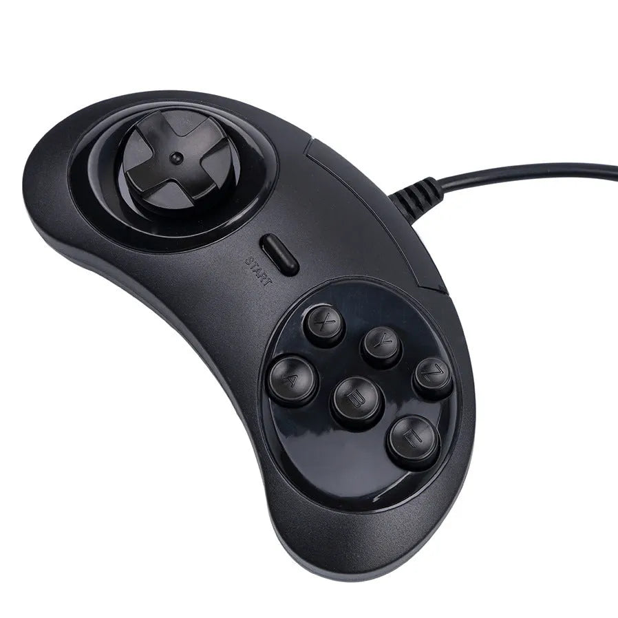 Black Sega USB PC game controller with 1.8m wire, model SG002-BL-1PCS