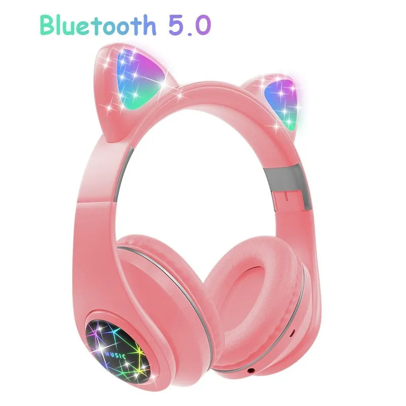 Cat ear wireless Bluetooth sports headset in various colours with head-mounted design