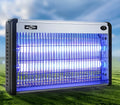 Indoor electric mosquito killing lamp unit for household and restaurant fly control.