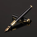 Red and black metal fountain pen with 0.5mm Yijin nib for business and student writing