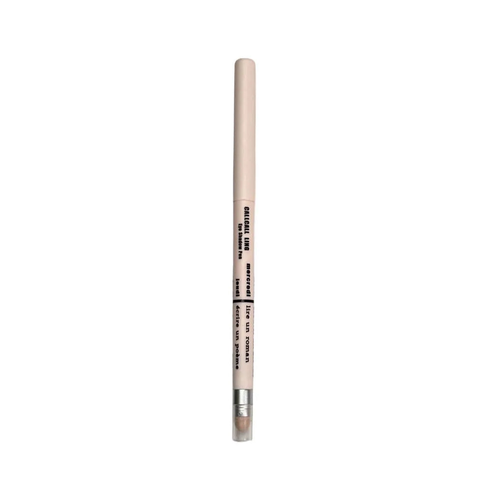 Waterproof 2-in-1 eyeshadow and highlighter pen in assorted colours on a white background.
